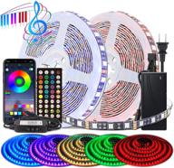 🔦 brighten your space with bihrtc led strip lights: 32.8ft music sync app control color changing rope lights for bedroom home party логотип