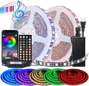 img 4 attached to 🔦 Brighten Your Space with BIHRTC LED Strip Lights: 32.8ft Music Sync App Control Color Changing Rope Lights for Bedroom Home Party