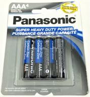 🔋 long-lasting 4pc panasonic aaa batteries - super heavy duty power carbon zinc triple a battery 1.5v logo