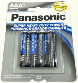 img 1 attached to 🔋 Long-Lasting 4pc Panasonic AAA Batteries - Super Heavy Duty Power Carbon Zinc Triple A Battery 1.5v