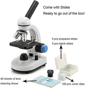 img 1 attached to National Optical 40X-1000X Compound Microscope Set: Ideal for Students & Kids in Biology – Cordless & All Metal Construction with Slides – A Perfect Beginner Microscope
