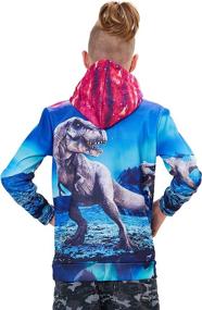 img 2 attached to 🦖 Dinosaur Hoodies Pullover: Cool and Comfortable Boys' Sweatshirts by Fashion Hoodies & Sweatshirts