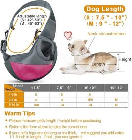 img 3 attached to AOFOOK Adjustable Dog Sling Carrier - Puppy Sling Carrier for Small Dogs, Pet Purse, Backpack, and Carrier Bag - Small Animal Cat Sling Carrier, Dog Pouch Holder, Bjorn, and Carry Pack