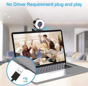 img 1 attached to 📷 Banral 1080P HD Webcam with Microphone and Ring Light: Plug and Play, Adjustable Brightness, Privacy Protection - Perfect for PC Laptop, MAC, Zoom Skype with Tripod