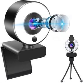 img 4 attached to 📷 Banral 1080P HD Webcam with Microphone and Ring Light: Plug and Play, Adjustable Brightness, Privacy Protection - Perfect for PC Laptop, MAC, Zoom Skype with Tripod