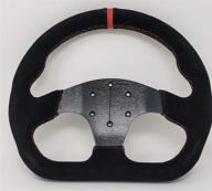 d shaped steering alcantara leather stitch logo