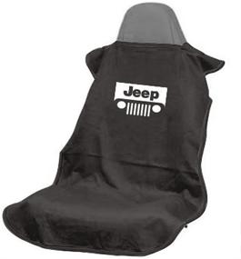 img 1 attached to 🚗 Черное сиденье для джипа с полотенцем-покрывалом с дизайном решетки от Seat Armour SA100JEPGB.