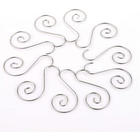 img 2 attached to Cedilis 300 Pack Swirl Christmas Ornament Hooks - Stainless Steel Tree Hanger for Decoration and Stockings
