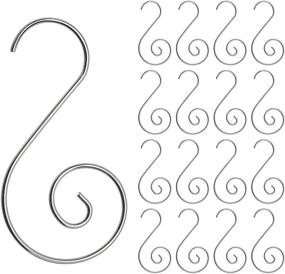 img 4 attached to Cedilis 300 Pack Swirl Christmas Ornament Hooks - Stainless Steel Tree Hanger for Decoration and Stockings