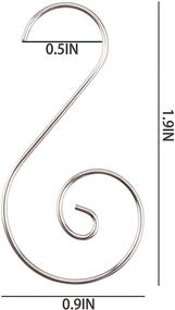 img 3 attached to Cedilis 300 Pack Swirl Christmas Ornament Hooks - Stainless Steel Tree Hanger for Decoration and Stockings