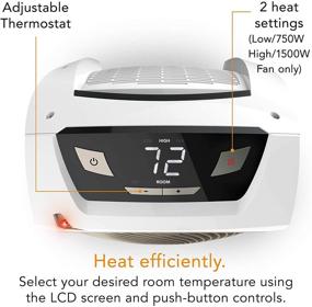 img 3 attached to 🔥 Vornado AVH10 Vortex Heater: Auto Climate Control, 2 Heat Settings, Digital Display - White