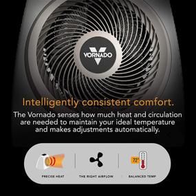 img 1 attached to 🔥 Vornado AVH10 Vortex Heater: Auto Climate Control, 2 Heat Settings, Digital Display - White