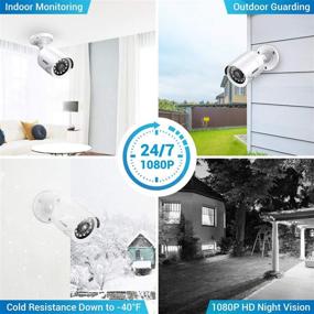 img 2 attached to 🎥 ANNKE 4 Pack 2.0MP 1080P 1920TVL Security Camera Kits with HD TVI Add-on Outdoor CCTV Cameras, IR Night Vision, Weatherproof Housing for Home Surveillance Bullet Cam