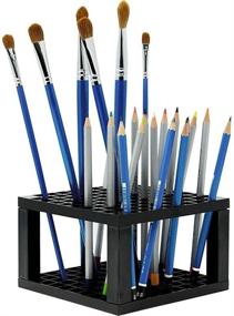img 4 attached to Plastic Pencil Brush Holder Organizer Organization, Storage & Transport