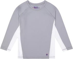 img 2 attached to 🏖️ Beach Bros. Boy's Long Sleeve Quick Dry Youth Rashguard with UPF 50+ - Swim Shirt for Enhanced Sun Protection