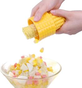 img 3 attached to 🌽 Convenient 2-Piece Corn Stripping Tool Set - Effortlessly Remove Kernels from Fresh Corn with the Stainless Steel Corn Cobber Tools - No More Messy Hands, Just Push and Zip!