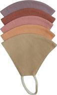 🎭 vishstore pack of 5 pure cotton linen face cover mask - adjustable, reusable, breathable for adults - multicolor, 3-layer ply, washable - ideal for outdoor use logo
