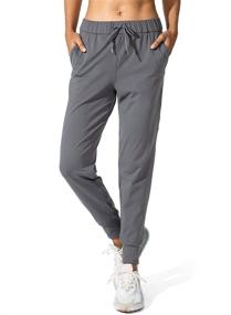 img 1 attached to 👖 Women's Jogger Pants with Pockets and Drawstring - SANTINY Sweatpants for Running, Lounge, Workout, and Jogging