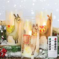 🕯️ silverstro christmas décor: bronzing process flameless led candles w/ remote - perfect for baby shower, birthday, xmas party decorations (pack of 3, d3" x h6") логотип