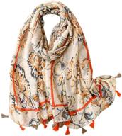 stylish bohemian blanket: oversized fringed accessories for women's scarves & wraps logo