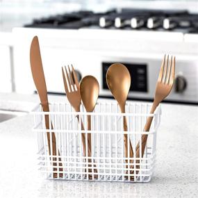 img 2 attached to 🍽️ Efficient 3-Compartment Utensil Drying Rack by Better Houseware - White