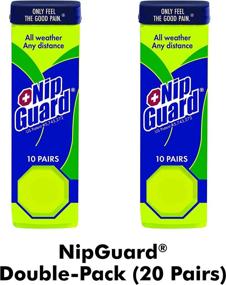 img 1 attached to NipGuards Double-Pack (20 Pairs) - 100% Guaranteed Nipple Protection for Endurance Athletes Since 1998. Total Coverage for All Race Distances, Including Ultra Marathon 100 Milers! Waterproof & Sweatproof.