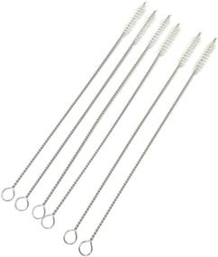 img 2 attached to 🧹 Honbay Straw Cleaner Brushes - 20 Piece Value Pack - Stainless Steel Handle, Nylon Bristles - Effective 6mm x 7'' Pipe Tube Cleaners