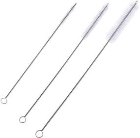 img 3 attached to 🧹 Honbay Straw Cleaner Brushes - 20 Piece Value Pack - Stainless Steel Handle, Nylon Bristles - Effective 6mm x 7'' Pipe Tube Cleaners