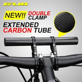 img 1 attached to GUB 31.8MM Carbon Fiber Handlebar Extender: Super Long 🚴 Bike Bicycle Mount Bracket for Light, Lamp, Computer, and Phone Holder