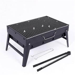 img 3 attached to 🍖 HEASEA Barbecue Charcoal Grill: Portable Stainless Steel Mini Grill for Outdoor Cooking, Camping, Picnics, Garden, Beach - BBQ Tool Kits (4-6 People), NO2