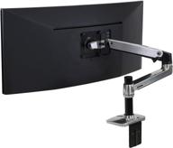 🖥️ ergotron lx single monitor arm - vesa desk mount for monitors up to 34 inches, 7-25 lbs - polished aluminum - enhance your seo logo