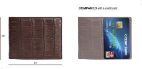 img 3 attached to 👜 High-Quality Ostrich Leather Bifold Wallet for Men - Stylish Wallets, Card Cases & Money Organizers