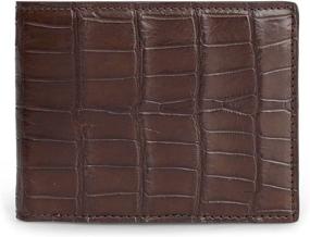 img 4 attached to 👜 High-Quality Ostrich Leather Bifold Wallet for Men - Stylish Wallets, Card Cases & Money Organizers