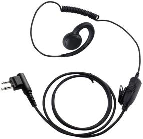 img 4 attached to 🎧 abcGoodefg Earpiece with PTT Mic, 2 Pin Walkie Talkie Headset Compatible with Motorola CP200 CP200D CLS1110 CLS1410 CLS1450 GP300 GP308