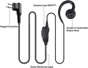 img 3 attached to 🎧 abcGoodefg Earpiece with PTT Mic, 2 Pin Walkie Talkie Headset Compatible with Motorola CP200 CP200D CLS1110 CLS1410 CLS1450 GP300 GP308