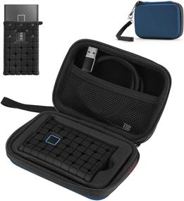 img 4 attached to 📦 ProCase Samsung T7 / T7 Touch Portable SSD Carrying Case - Navy | Shockproof Storage Travel Organizer for Samsung T7 Touch Portable Drives