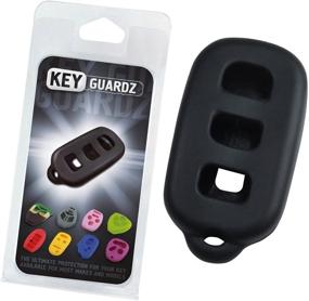 img 1 attached to 🔒 Исключительная защита: Черная резиновая обложка для ключа без ключей KEYGUARDZ для брелока для удаленного управления