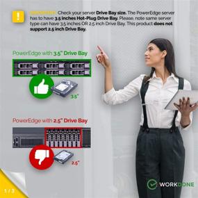 img 3 attached to 🔧 Enhance Dell PowerEdge Server Storage with WorkDone 4-Pack - 3.5 Inch Hard Drive Caddy + Detailed Installation Manual + Labels + Screwdriver + Tray Screws