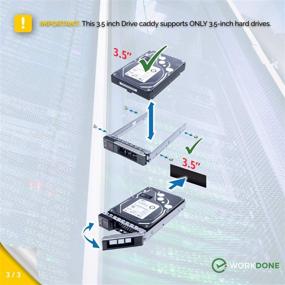 img 1 attached to 🔧 Enhance Dell PowerEdge Server Storage with WorkDone 4-Pack - 3.5 Inch Hard Drive Caddy + Detailed Installation Manual + Labels + Screwdriver + Tray Screws