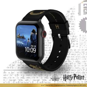 img 3 attached to 🧙 Официально лицензированный ремешок для умных часов Harry Potter Hogwarts Gold - совместим с Apple Watch (не включены), подходит для 38 мм, 40 мм, 42 мм и 44 мм.