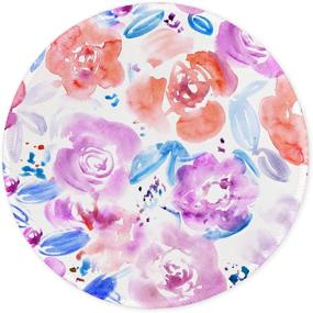 img 4 attached to Auhoahsil Mouse Pad - Round Flowers Theme Anti-Slip Rubber Mousepad with Durable Stitched Edges - Perfect for Gaming, Office, Laptop, PC - Men, Women, Kids - Cute Custom Design - 8.7 x 8.7 inches - Beautiful Pretty Daffodil