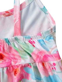 img 2 attached to Stylish Toddler Little Girls Floral Corset Romper Jumpsuit 2021: Trendy Harem Pants Overalls