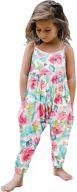 stylish toddler little girls floral corset romper jumpsuit 2021: trendy harem pants overalls logo