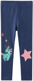 img 2 attached to Coralup Cotton Leggings Unicorn 3 Pack for Girls' Clothing and Leggings