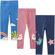 coralup cotton leggings unicorn 3 pack for girls' clothing and leggings logo