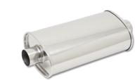 🔥 vibrant 1102 oval stainless steel muffler: enhance performance with 2.5-inch diameter logo