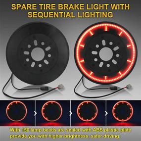 img 2 attached to Запасное колесо с тормозным светом: легкое установить LED кольцо для Wrangler JK JKU 2007-2017