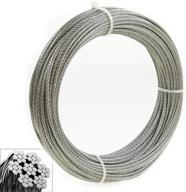 ⚓ high-quality 400 ft 1/8 inch stainless steel wire rope aircraft cable for cable railing kit: diy balustrade, deck stair railing hardware, 7x7 t316 marine grade logo