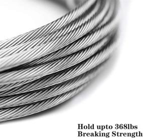 img 1 attached to ⚓ High-Quality 400 Ft 1/8 Inch Stainless Steel Wire Rope Aircraft Cable for Cable Railing Kit: DIY Balustrade, Deck Stair Railing Hardware, 7x7 T316 Marine Grade