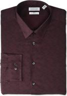 calvin klein burgundy 35 sleeve men's clothing for shirts logo